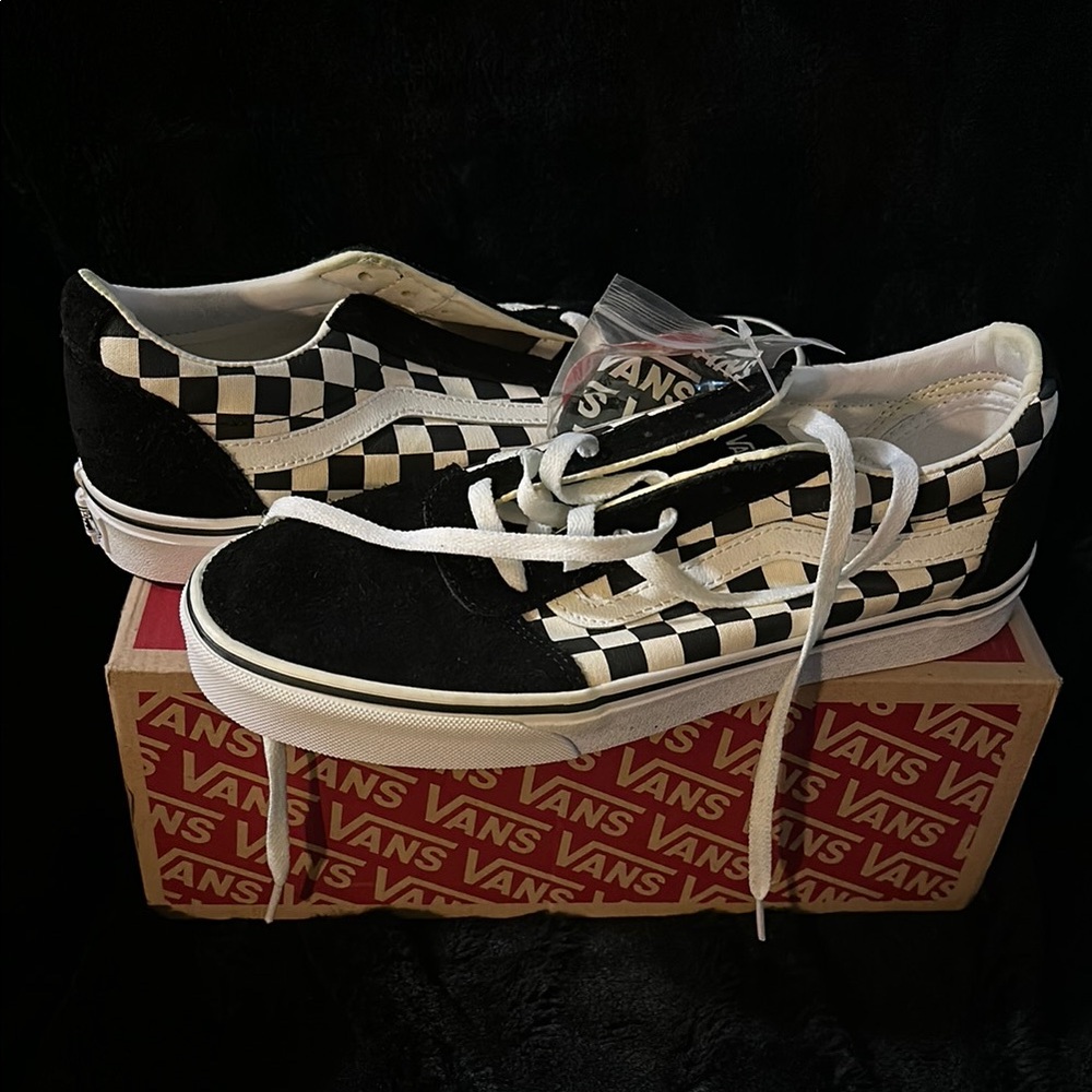 Vans Black and White Checkered Sneakers